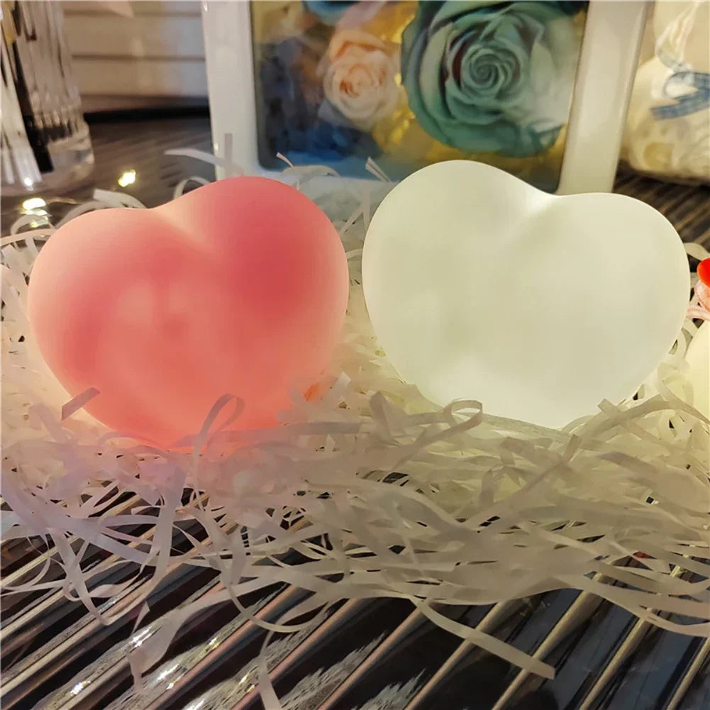 Hjerte LED Lampe | 3D Natlys &amp; Dekor | Romantisk &amp; Kreativ | Gave til Bryllup, Fødselsdag &amp; Jul