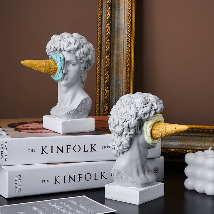 David Figur med Is-sculptur til Hjemmet