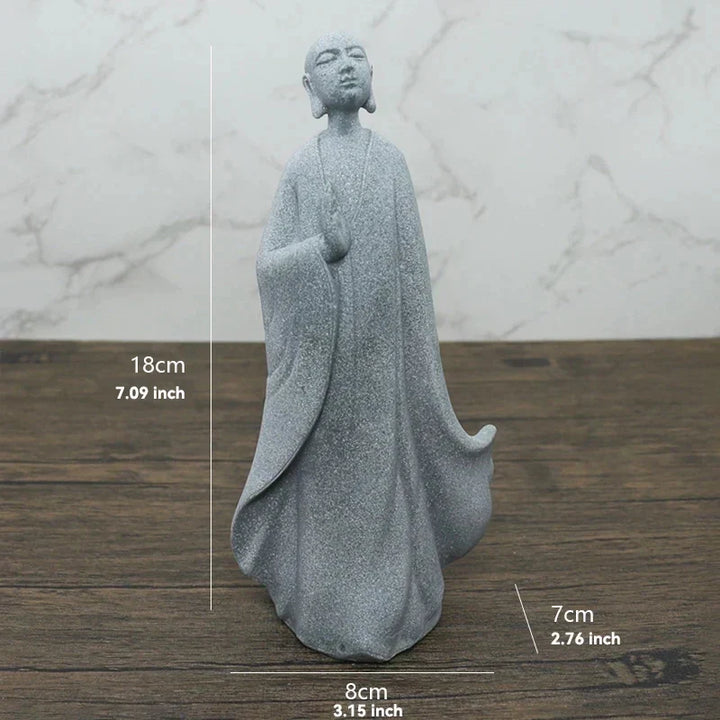 Buddha Sten Statue Lille Buddhister Tibetansk Buddhisme Figurer Zen Have Ornament Meditation Hjem Akvarium Dekoration