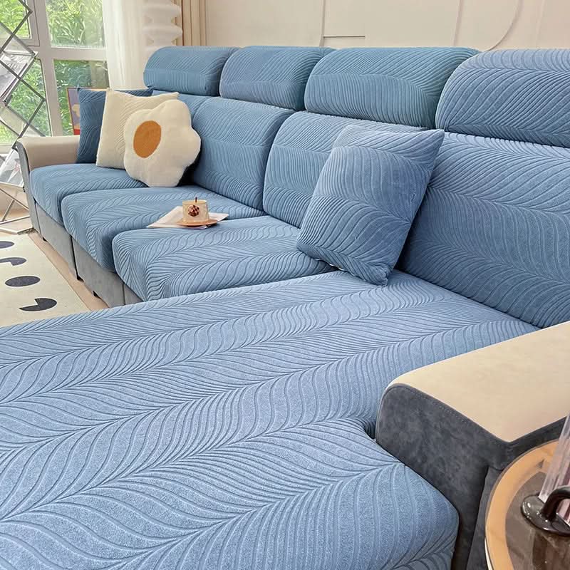 PlushSecure - Elegant Jacquard Sofa Betræk til Skridsikker Komfort