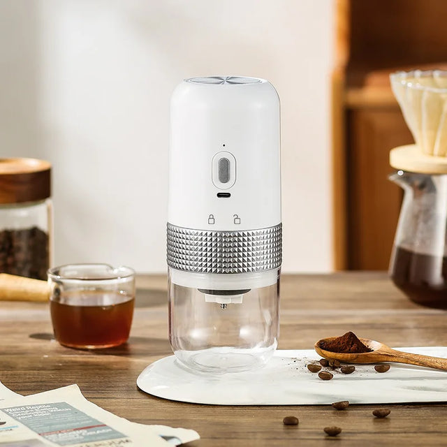 Elektrisk Kaffekværn Type C USB Opladning Professionel Keramisk Mahlkerne Kaffebønner Kværn Bærbar Kaffemaskine Tilbehør