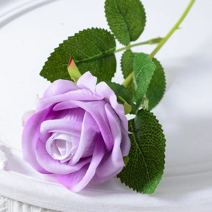 20 stk. Realistisk Velvet Silke Rose Bouquet