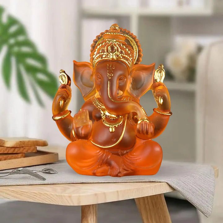 Sjældne farvede semi-gennemsigtige Ganesh-statuer for held i dit hjem
