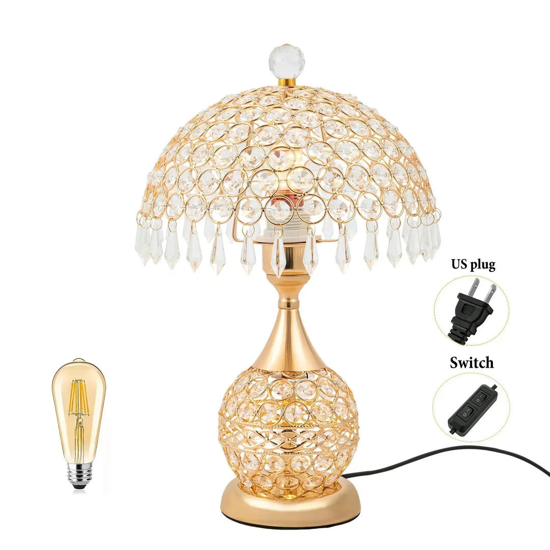 Moderne Krystal Luksus Dekorativ Natbordslampe