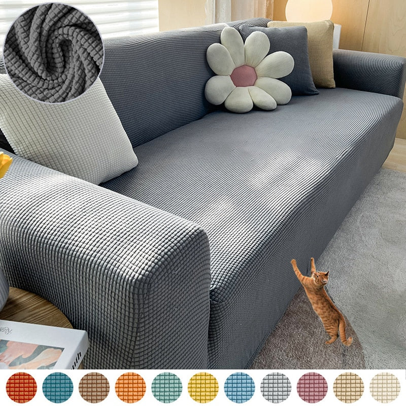 Textureret Stræk Sofa Betræk | Skridsikker, Maskinvaskbar &amp; Beskyttende til 1-sæders, 2-sæders og 3-sæders Sofaer