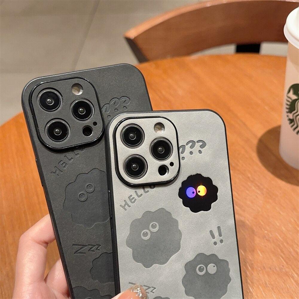 Sød Monster Stødabsorberende Læder iPhone Cover