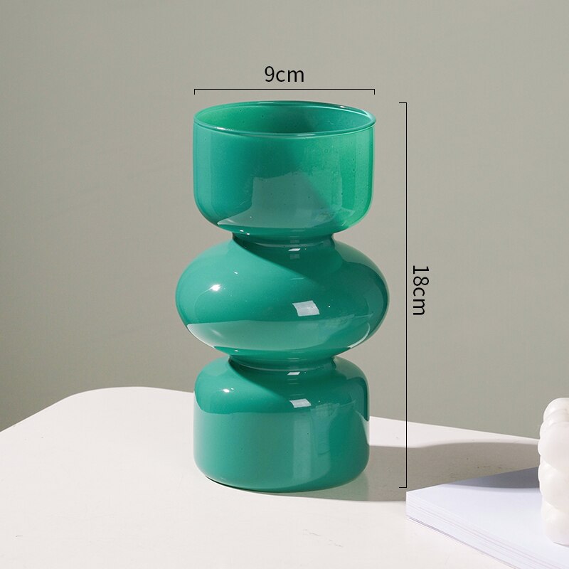 Glas Dyre Vase - Multifarvet
