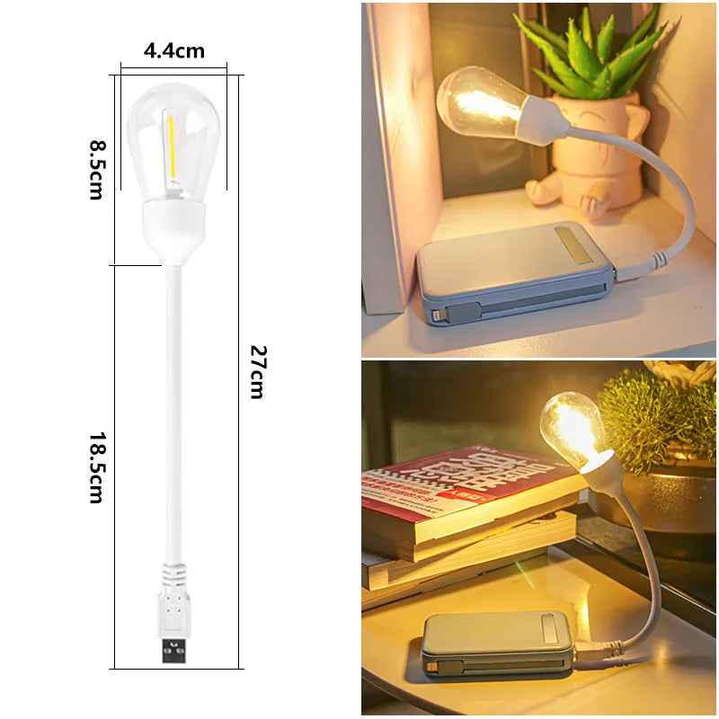 USB LED Roterende Nattelys – Fleksibel Læselampe til On-the-Go |