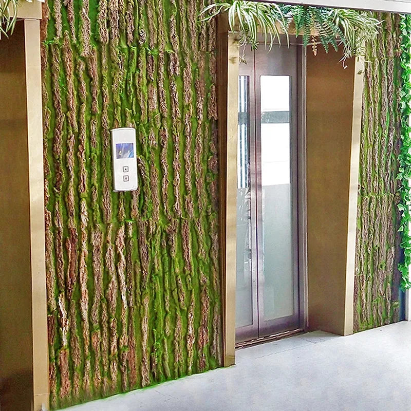 DIY Vægdekoration Grøn Plante Bark