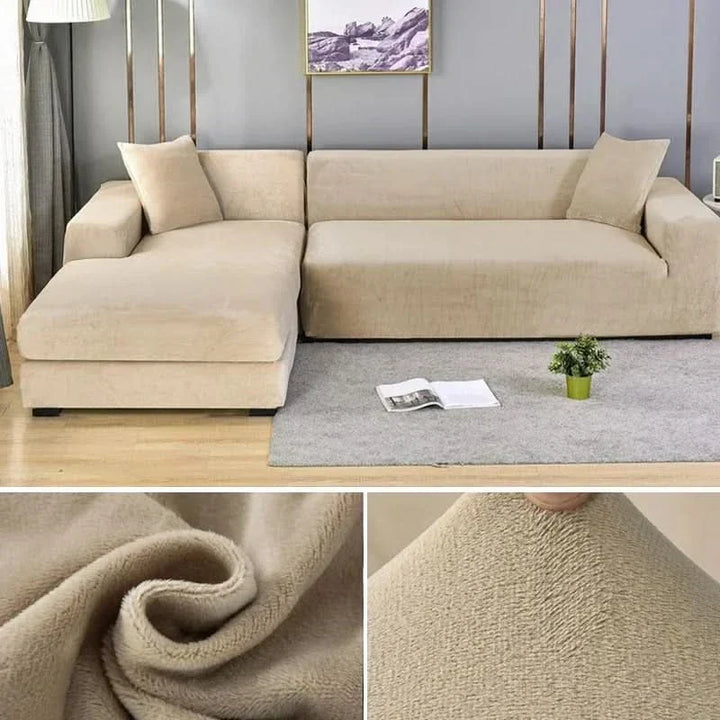 PlushFit - Højkvalitets Sofa Betræk Fremstillet af Strækvelour