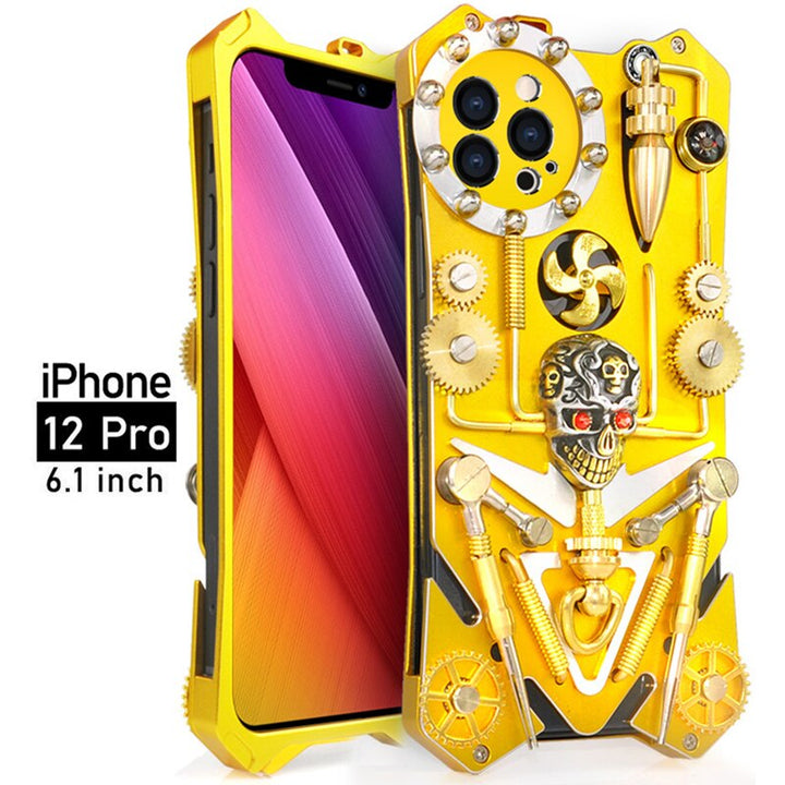 Mechanic Skull Cyberpunk Stil iPhone Cover