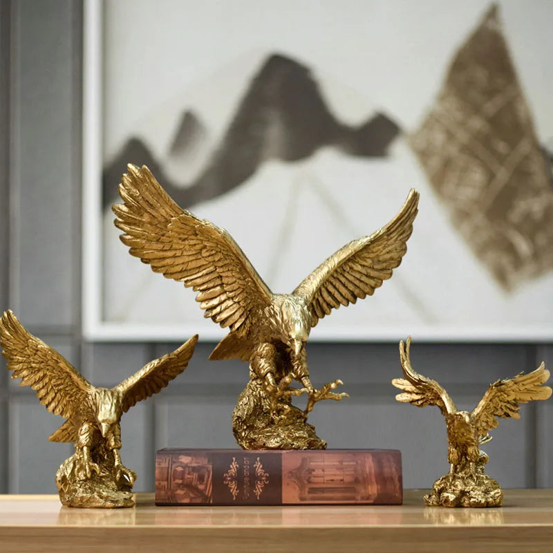 Harpy Eagle Resin Statue Kunst Dyr Model Samling Ornament Hjem Kontor Skrivebord Feng Shui Dekor Figur simpel