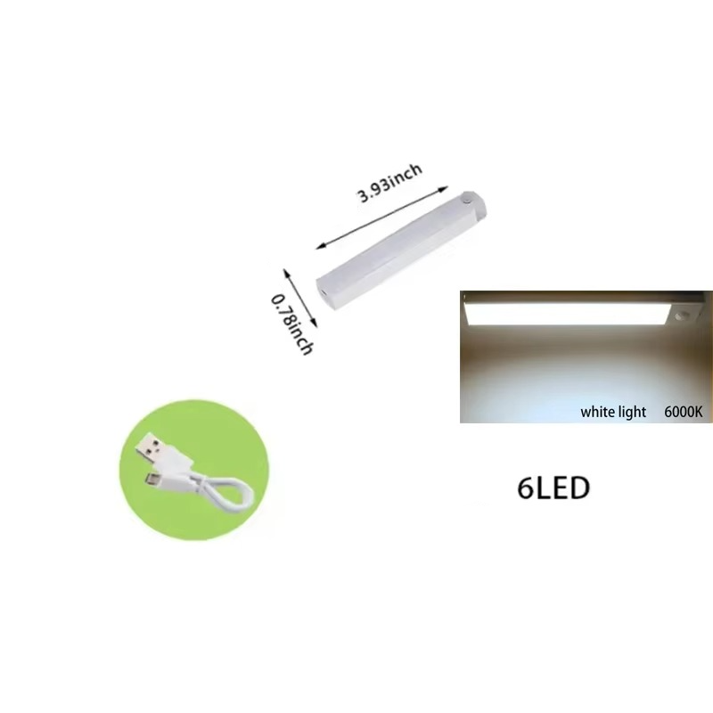 Smart Sensor LED Nattelys - Bevægelsesaktiveret, Dæmpbar &amp; Genopladelig