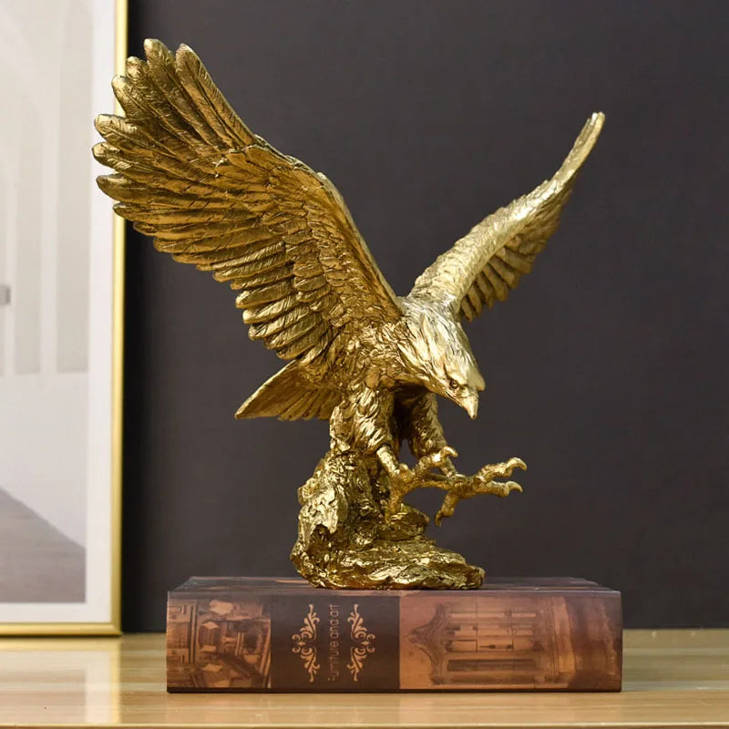 Harpy Eagle Resin Statue Kunst Dyr Model Samling Ornament Hjem Kontor Skrivebord Feng Shui Dekor Figur simpel