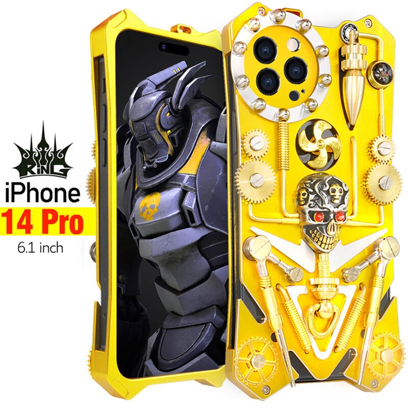 Mechanic Skull Cyberpunk Stil iPhone Cover