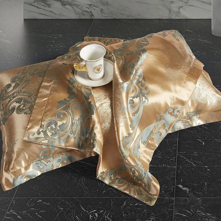 Satin Rayon Jacquard Dynebetræk Sæt 264x229cm – Luksus Sommer Sengetøj til Komfortabel Søvn &amp; Hjemmeindretning
