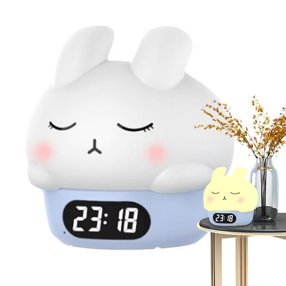 Bunny Digital Vækkeur med Søvntræner og Nattelys