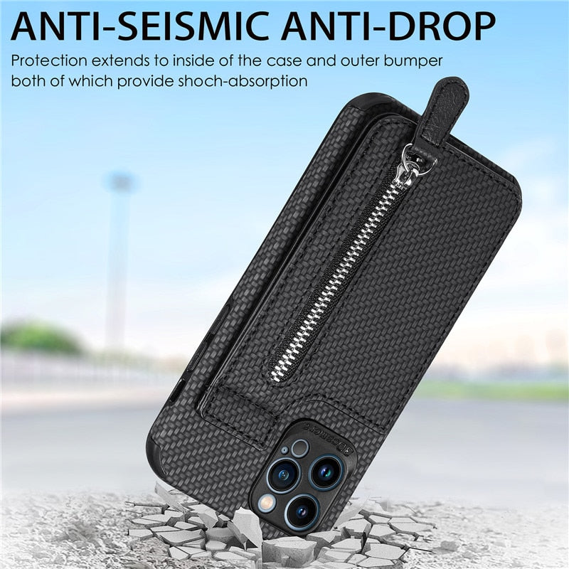 Zip Zip Elegance Wallet iPhone Cover
