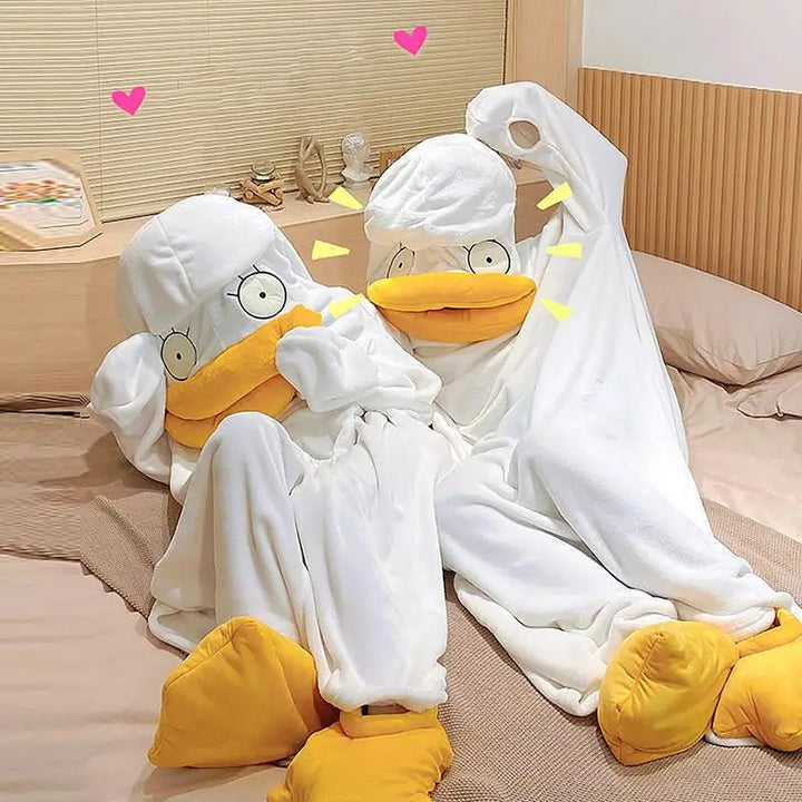 Forvirret And Varm Voksen Pyjamas Kostume