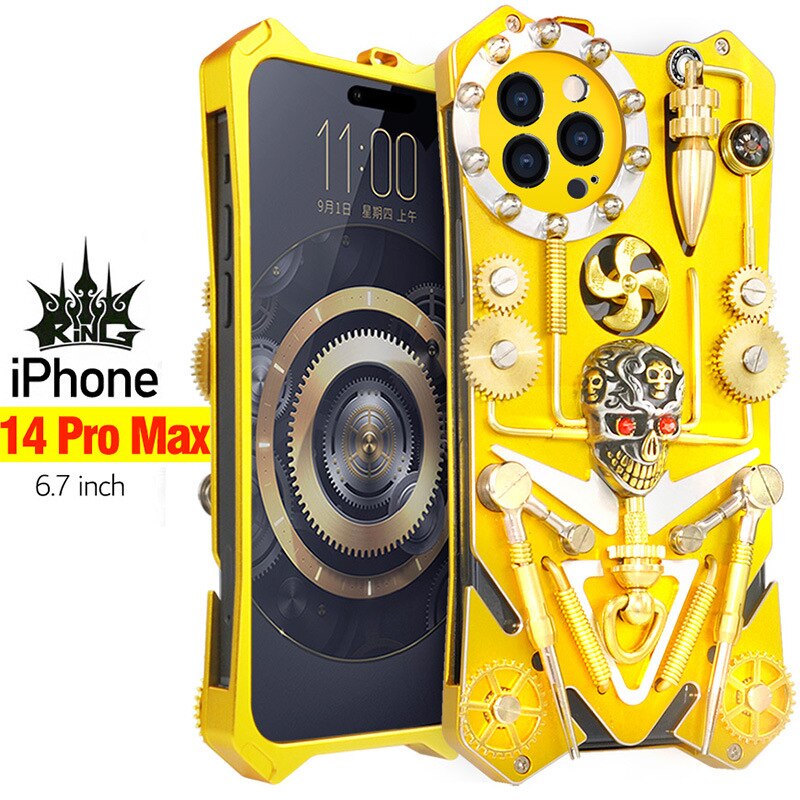 Mechanic Skull Cyberpunk Stil iPhone Cover