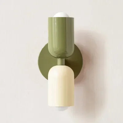 Nordisk LED Væglampe Moderne Minimalistisk Creme Dobbelt Hoved Lys til Stue, Soveværelse og Studie Indendørs Dekoration