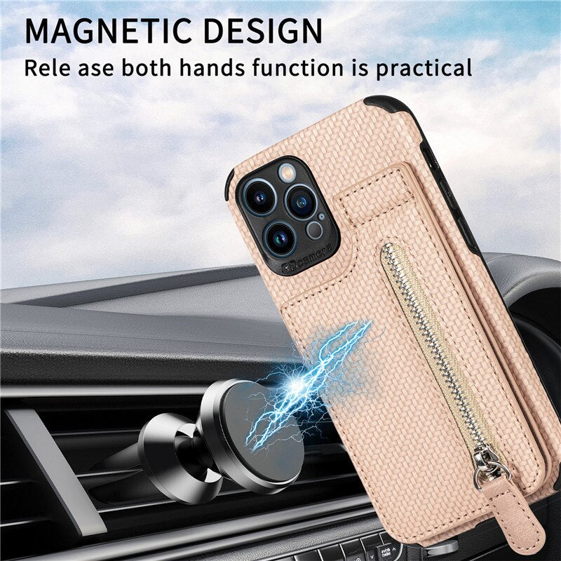 Zip Zip Elegance Wallet iPhone Cover