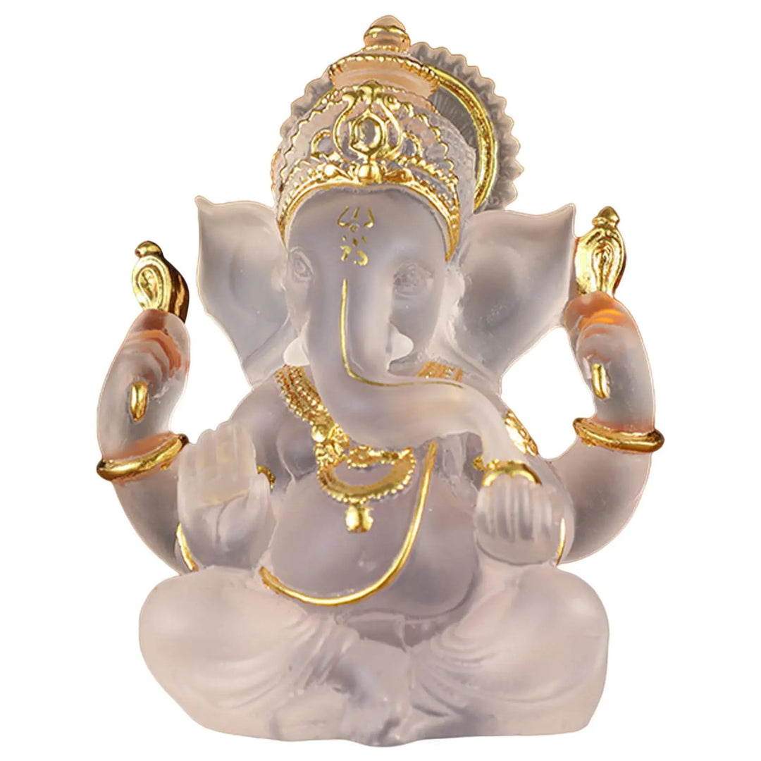 Sjældne farvede semi-gennemsigtige Ganesh-statuer for held i dit hjem