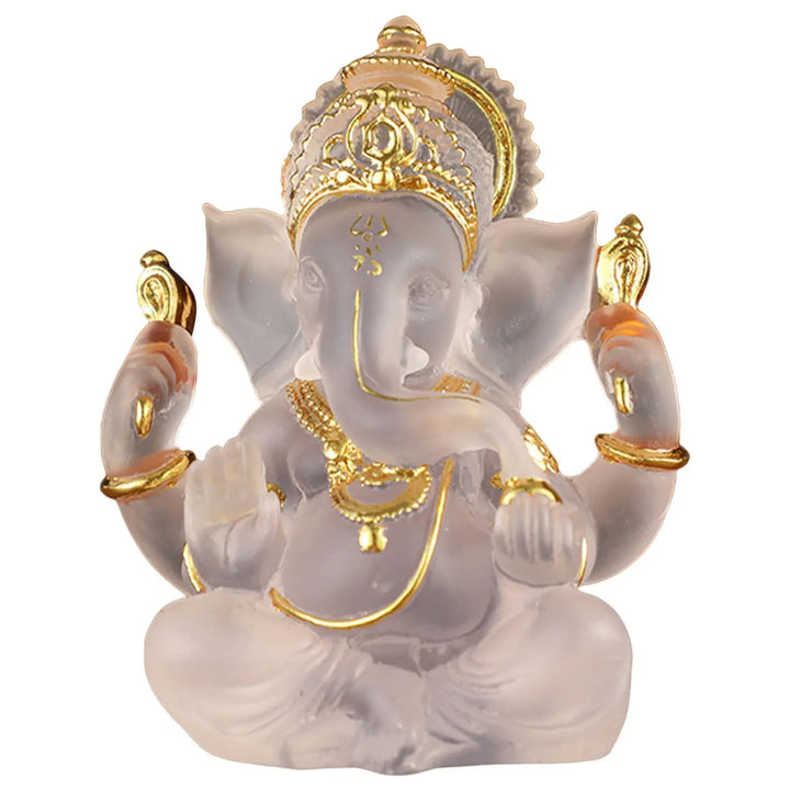 Sjældne farvede semi-gennemsigtige Ganesh-statuer for held i dit hjem