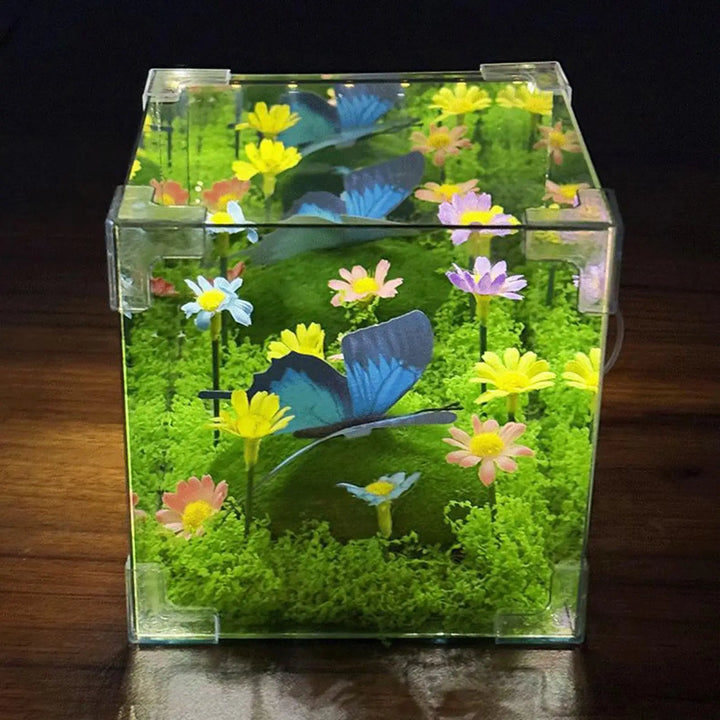 LED Sommerfugl Have Kuben Natlys Dekor