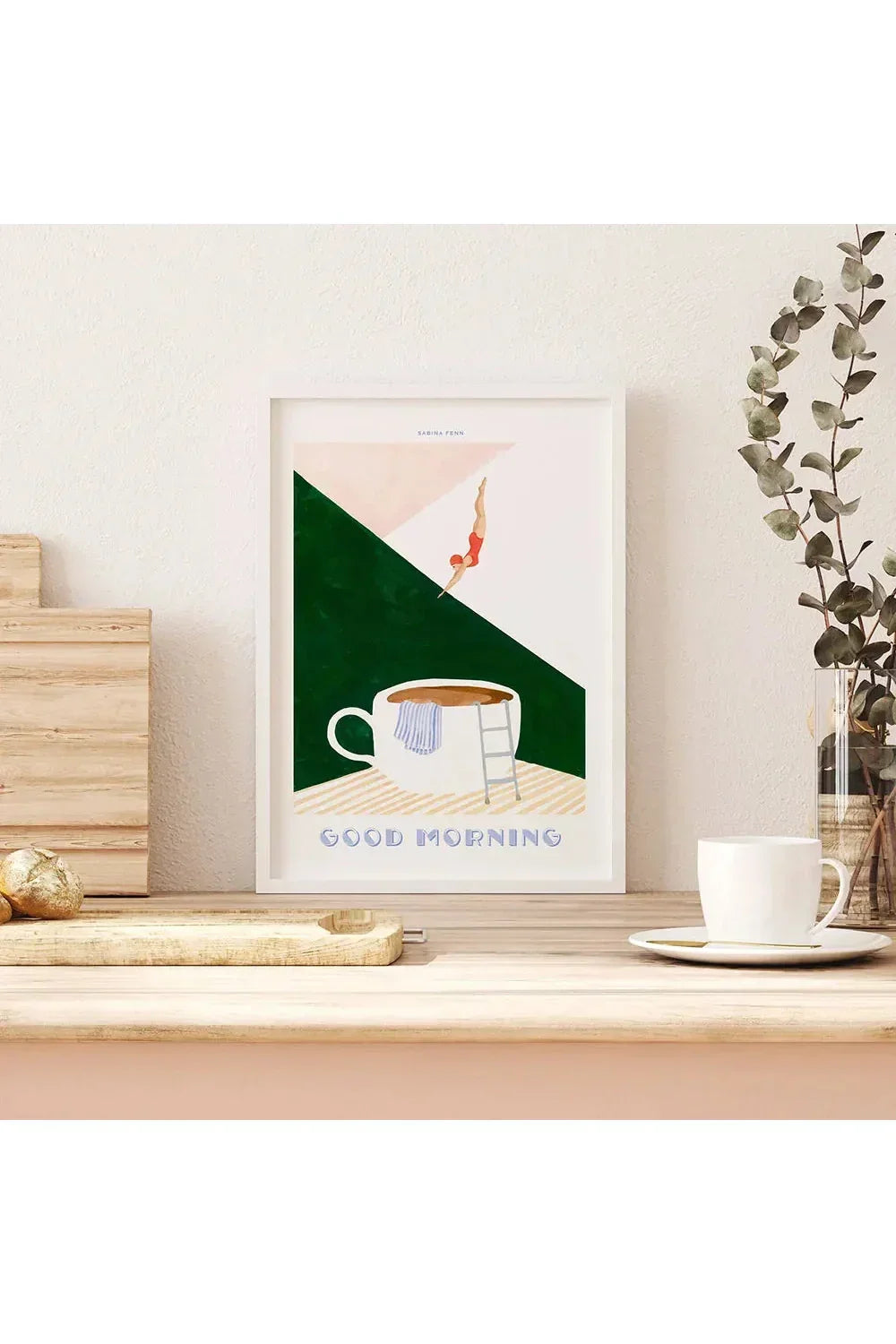 God Morgen Kaffe Lærred Plakat