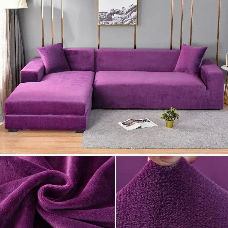 PlushFit - Højkvalitets Sofa Betræk Fremstillet af Strækvelour