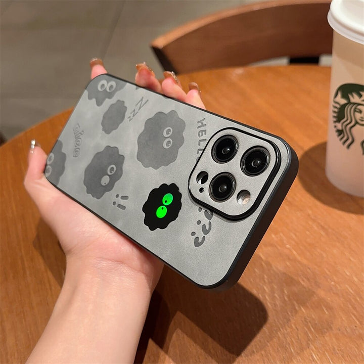 Sød Monster Stødabsorberende Læder iPhone Cover