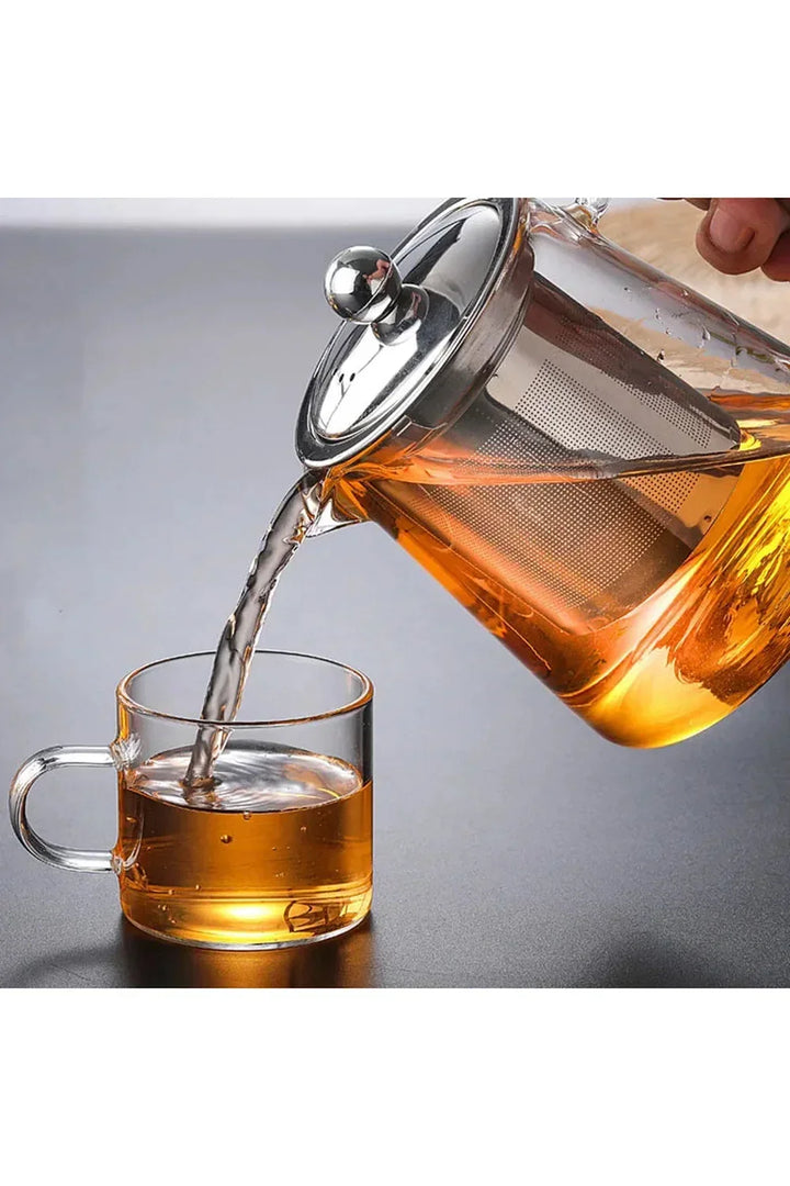 Stål Infuser Glas Teapot