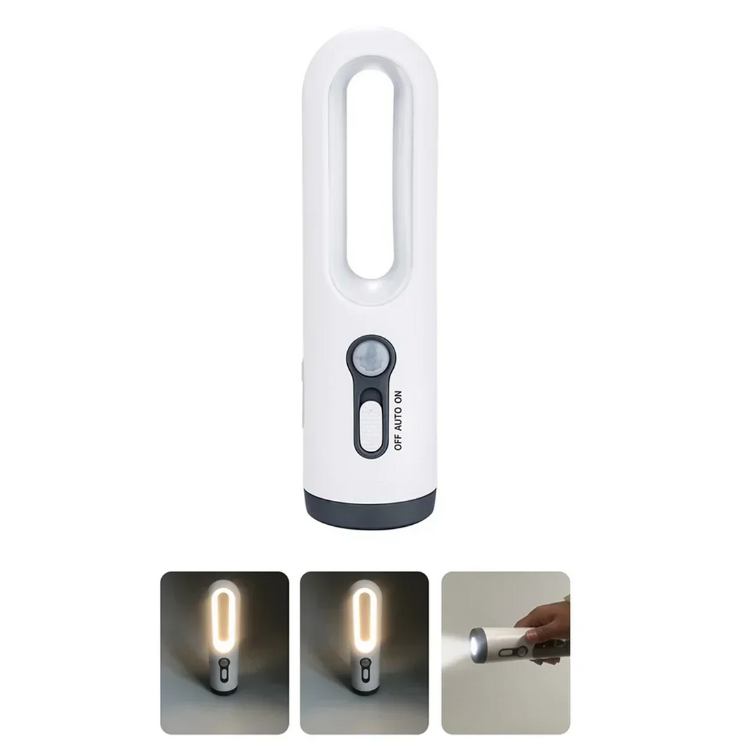 LED natlys med bevægelsessensor | 2-i-1 natlys &amp; lommelygte | Genopladelig &amp; nødlys | Dusk sensor