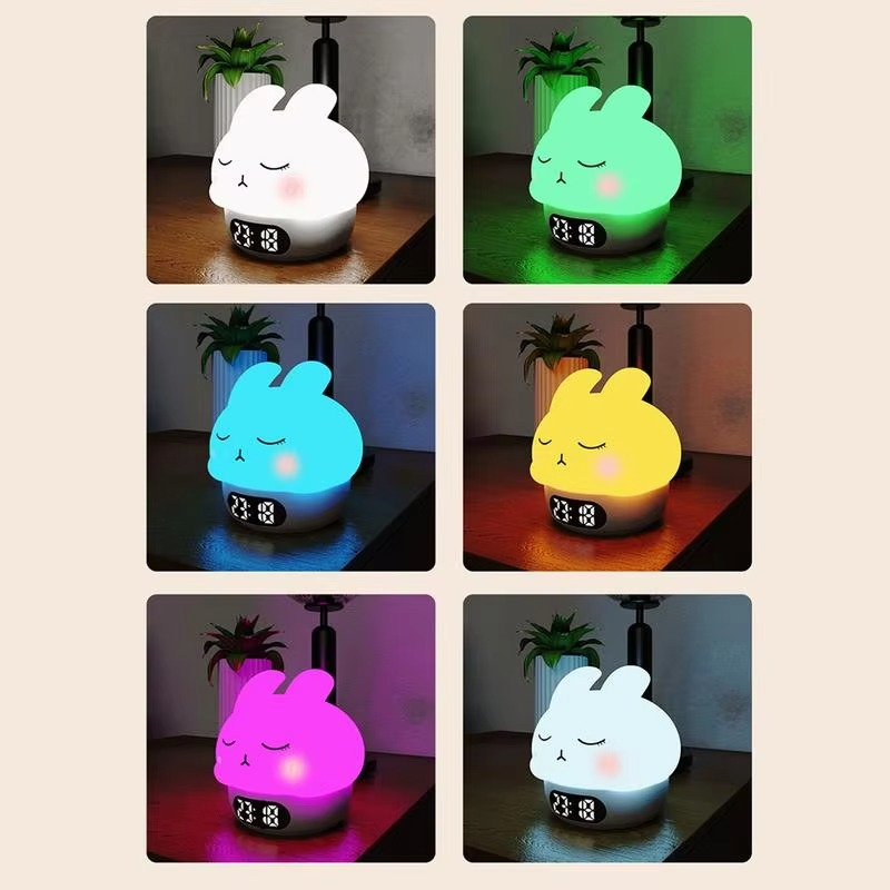 Bunny Digital Vækkeur med Søvntræner og Nattelys