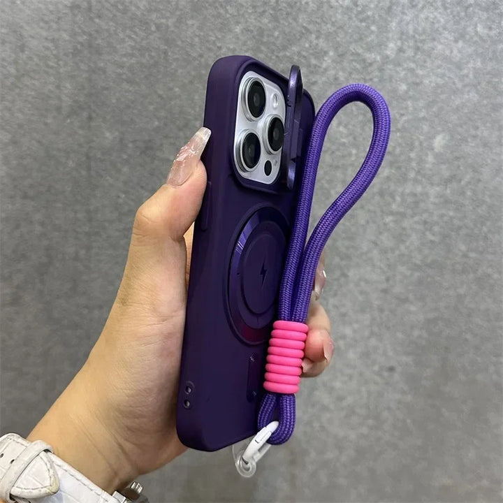 Magnetisk Blød Wrist Bracket Linse Dæksel iPhone Cover