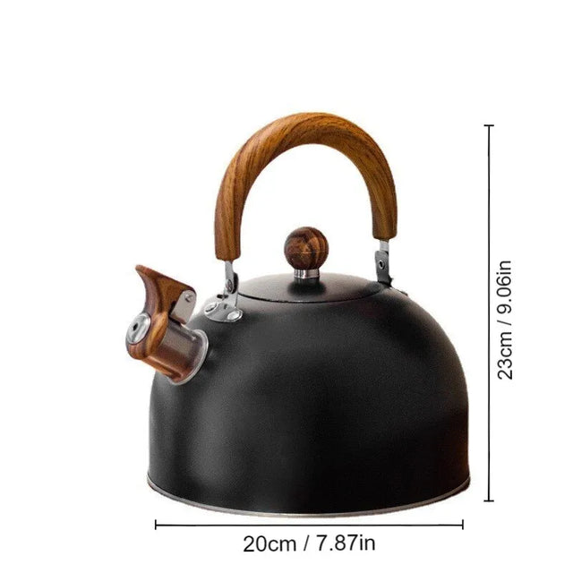 1 stykke 2.5/3 l liter kedel lavet af rustfrit stål, forstærket kedel, gas induktionskomfur, universel kedel, kedel