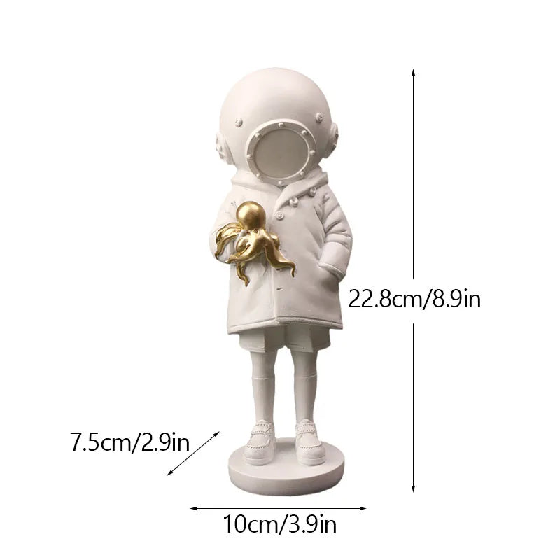 Dropshipping Banksy Skulptur Samling Blomster Kast Statue Pop Art Moderne Ballon Pige Figurine Kontor Hjem Dekoration