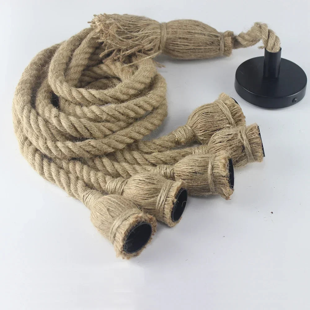 Vintage Hamp Sejl Pendant Lys