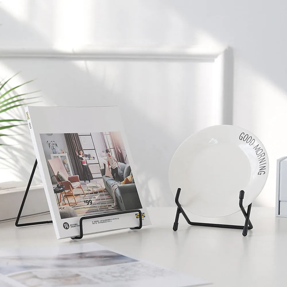 Jern Kunst Multi-Brug Display Stativ: Alsidigt magasin-, tallerken-, billede- og fotoalbumstativ til hjemmeindretning