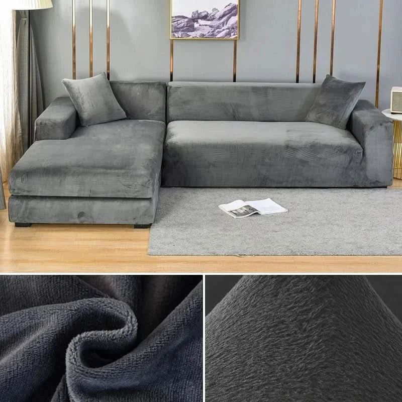 PlushFit - Højkvalitets Sofa Betræk Fremstillet af Strækvelour