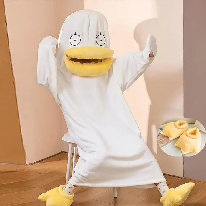 Forvirret And Varm Voksen Pyjamas Kostume