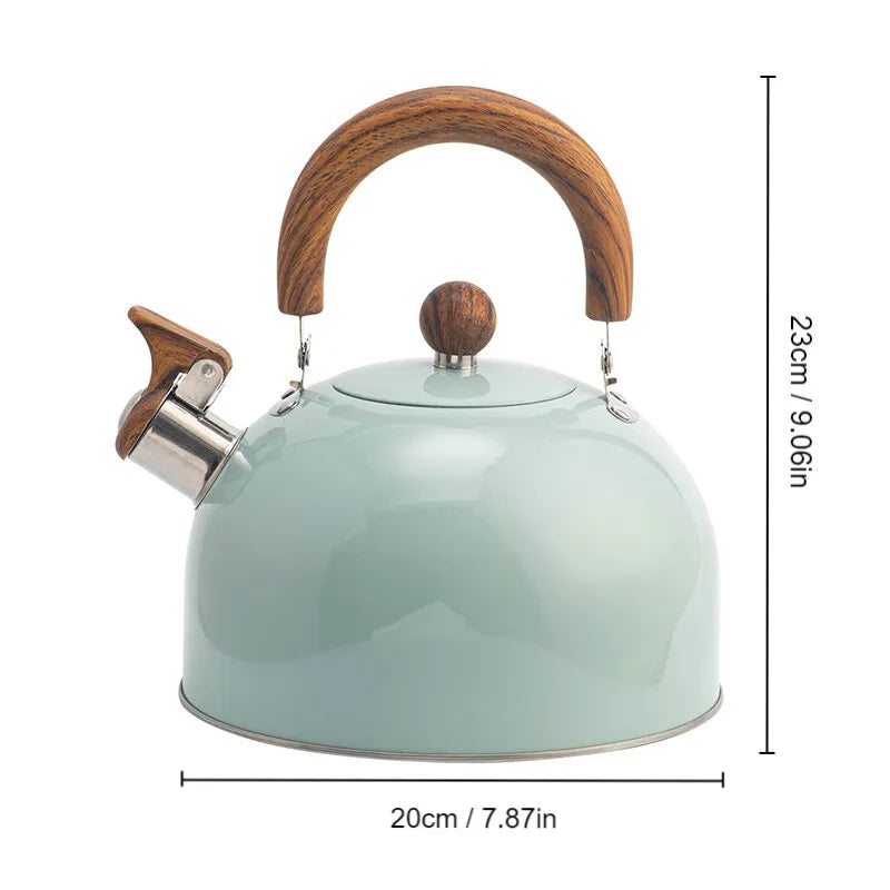 1 stykke 2.5/3 l liter kedel lavet af rustfrit stål, forstærket kedel, gas induktionskomfur, universel kedel, kedel