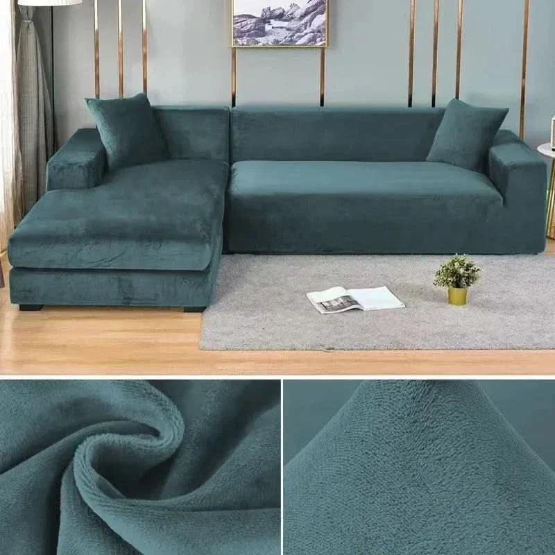 PlushFit - Højkvalitets Sofa Betræk Fremstillet af Strækvelour