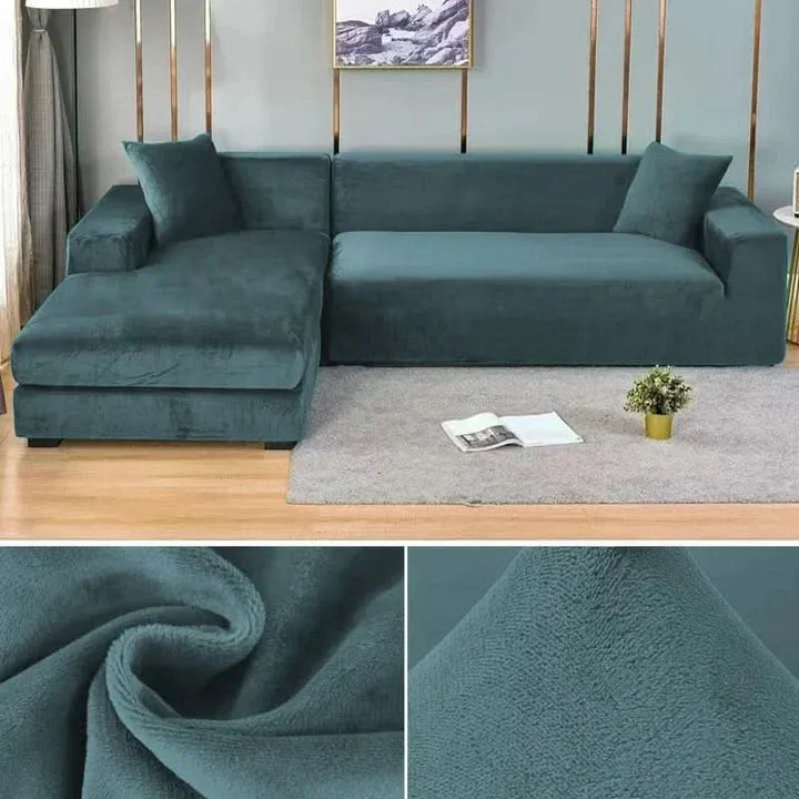 PlushFit - Højkvalitets Sofa Betræk Fremstillet af Strækvelour