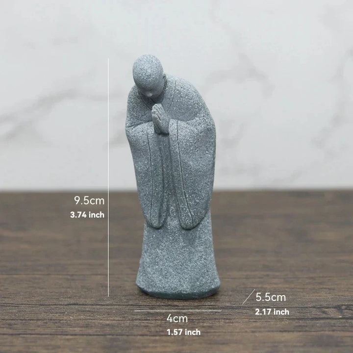 Buddha Sten Statue Lille Buddhister Tibetansk Buddhisme Figurer Zen Have Ornament Meditation Hjem Akvarium Dekoration