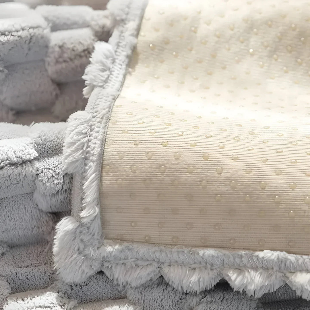 Luksuriøs velour sofaovertræk med struktureret mønster