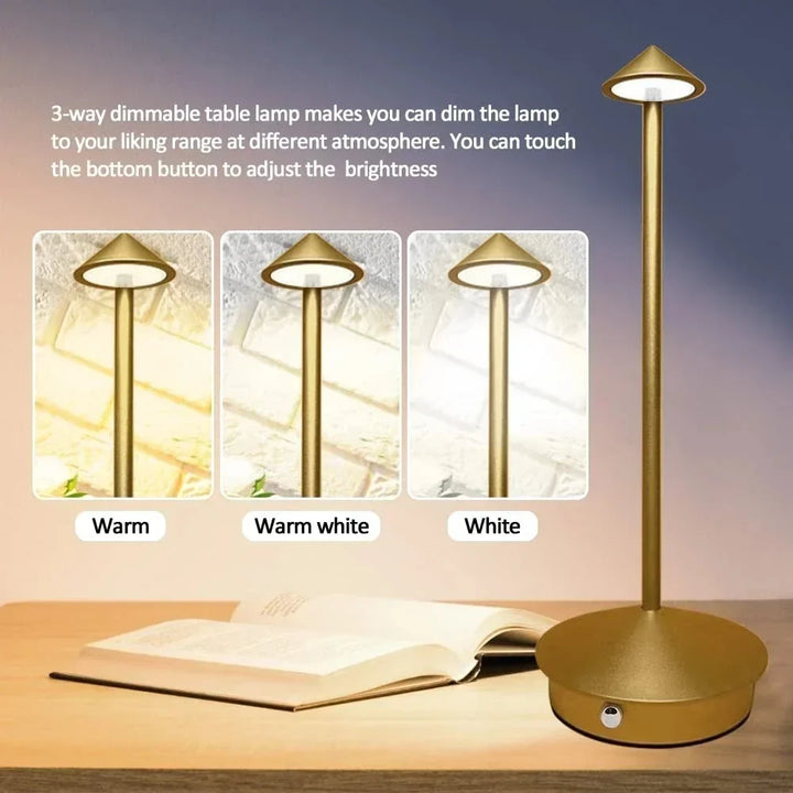 Genopladelig Bordlampe Kreativ Spisestue Touch Led Hotel Bar Kaffe Pina Pro Bordlampe Dekorativ Skrivebordslampe