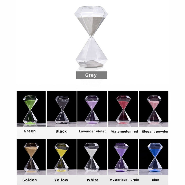 5–60 minutters diamant timeglas, timeglas, timeglas, gave til børn, timeglas, hjemmedekoration, fås i flere farveindstillinger