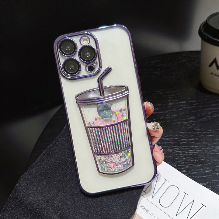 Glitter Star Drink Cup iPhone Cover